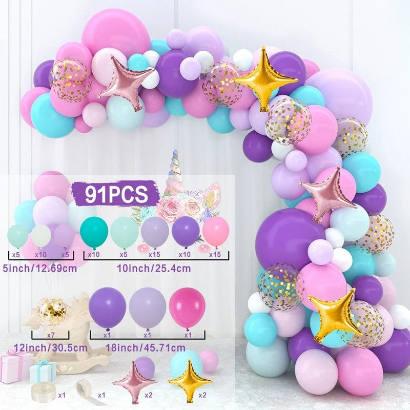 Balloon Garland Arch Kit - Narozeninová párty dekorace pro dívky, miminko, svatební a událost.