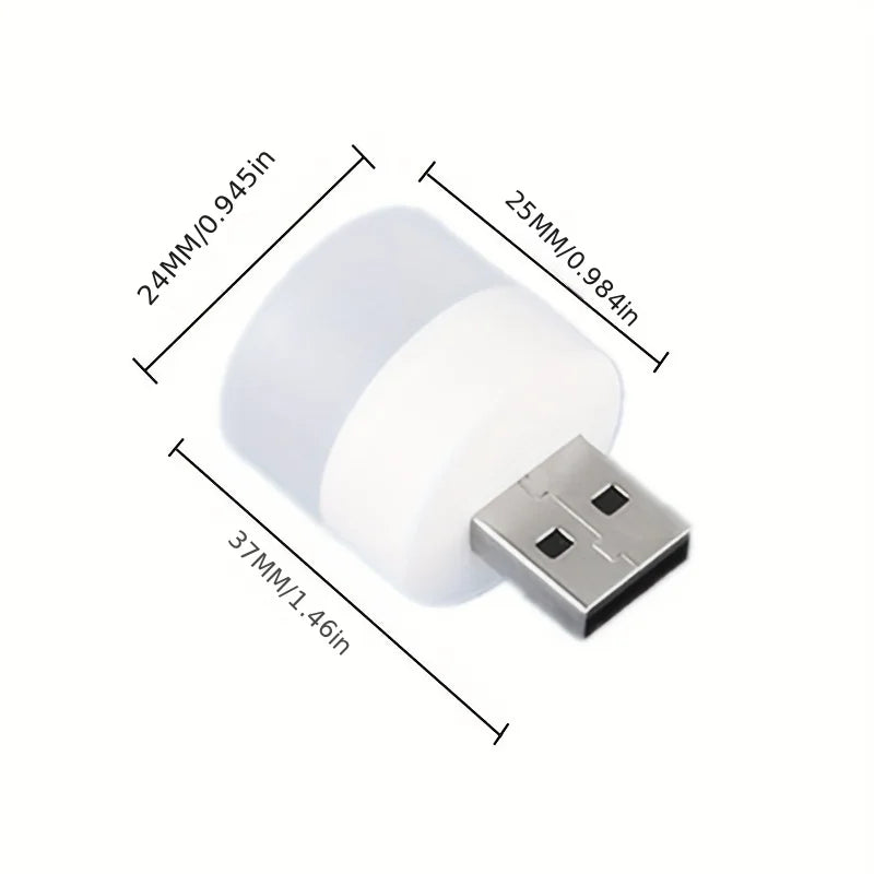 מיני קריאת LED מיני USB - 5V 1W מנורת ספרי הגנה על העיניים למחשב נייד, בנק חשמל ושימוש ליד המיטה (אור לבן ולבן)