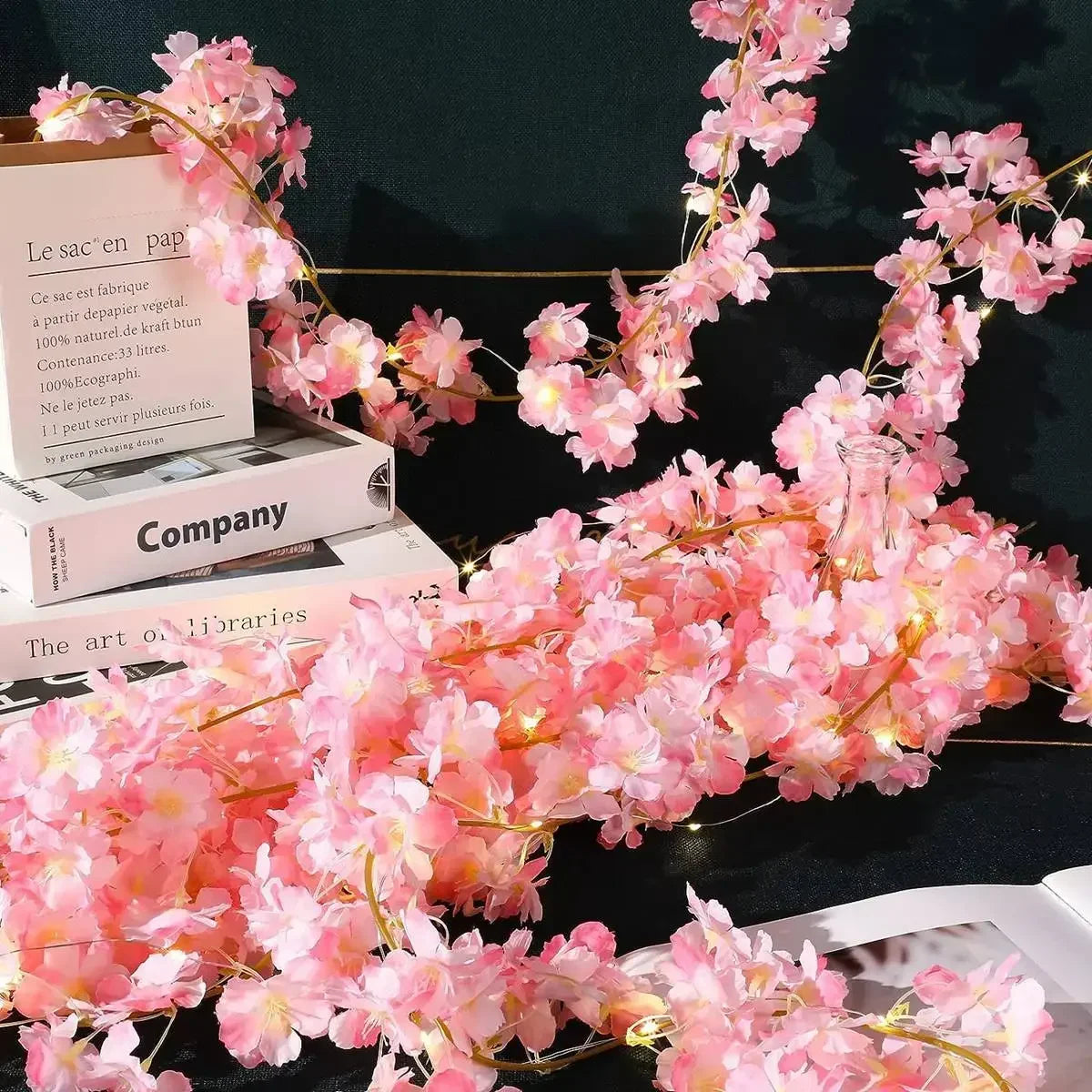 Blossomglow ™ Cherry Blossom LED Girland - 2M květinové víly Light Vine pro ložnici, svatební a párty dekor