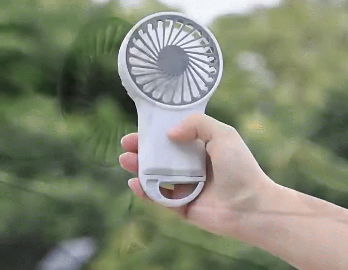 🌬§フック付きミニポータブルUSB冷却ファン - 充電式で強力