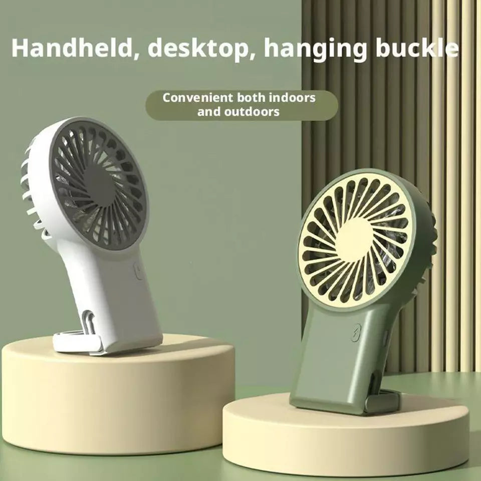 🌬§フック付きミニポータブルUSB冷却ファン - 充電式で強力