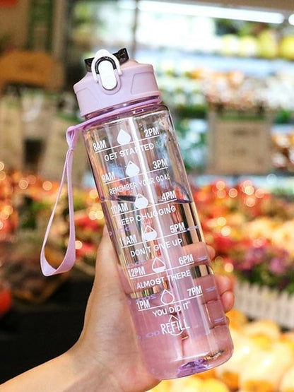 Lunvail ™ 800 ml láhve sportovní vody-láhev bez úniku BPA s časovým označením pro fitness, cestování a denní hydrataci