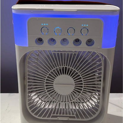 3-in-1 přenosný vzduchový chladič ventilátoru-LED noční světlo, zvlhčovač a USB poháněný mini AC