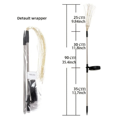<tc>Lunvail</tc>™ Feu d'artifice solaire – Lampe d'extérieur à 200 LED en fil de cuivre pour jardin, mur, terrasse et événements