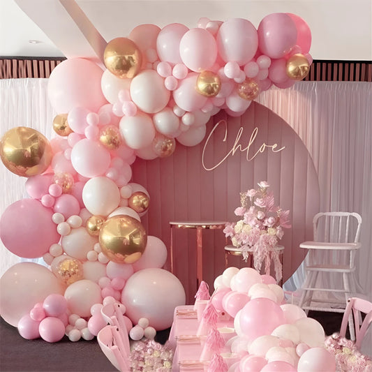 Balloon Garland Arch Kit - Narozeninová párty dekorace pro dívky, miminko, svatební a událost.