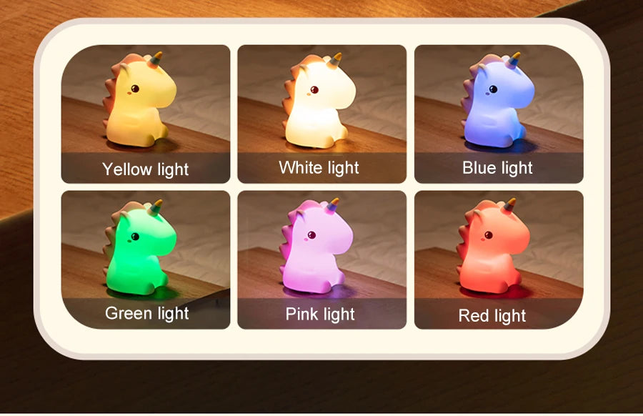 🦄 Veilleuse LED en silicone Licorne
