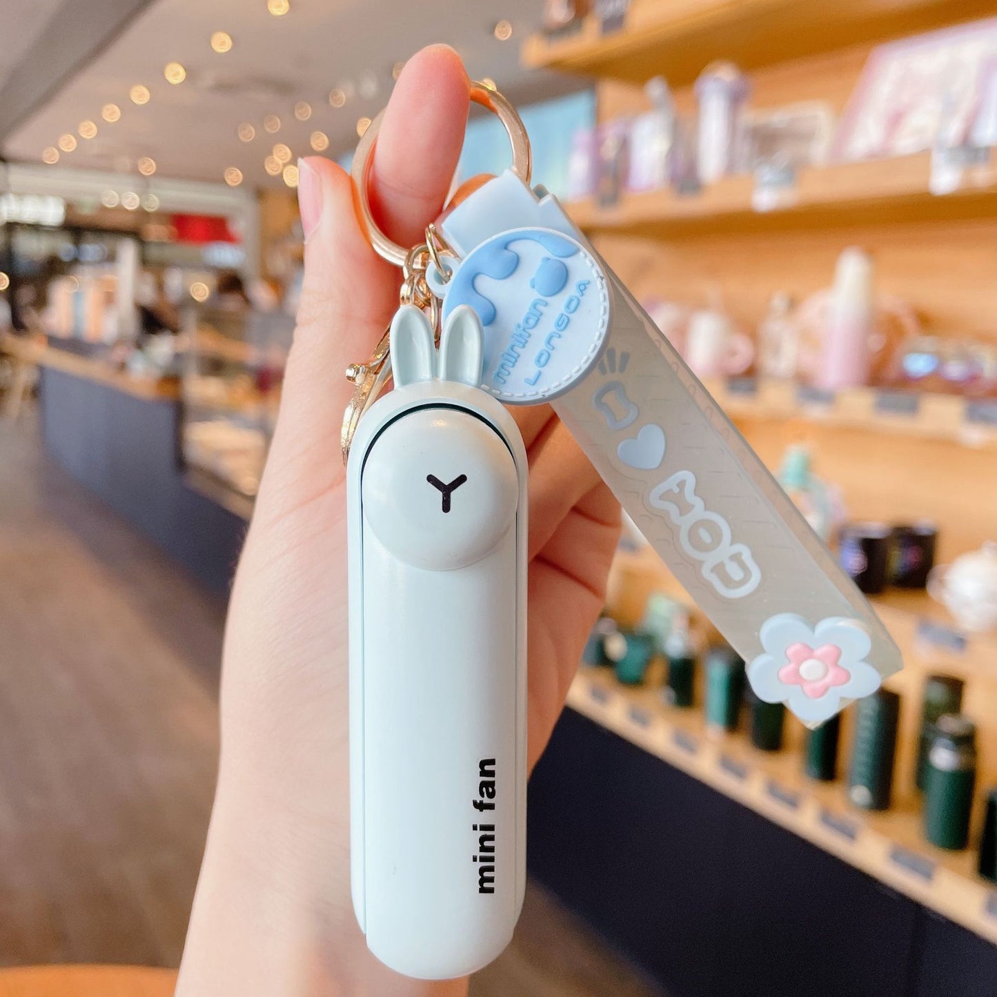 lunvail™かわいいミニポータブルファン - 折りたたみ可能、USBリカルゲイ可能、3速