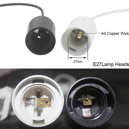 E27スイッチと1.8mコード付きのプラグインランプソケット