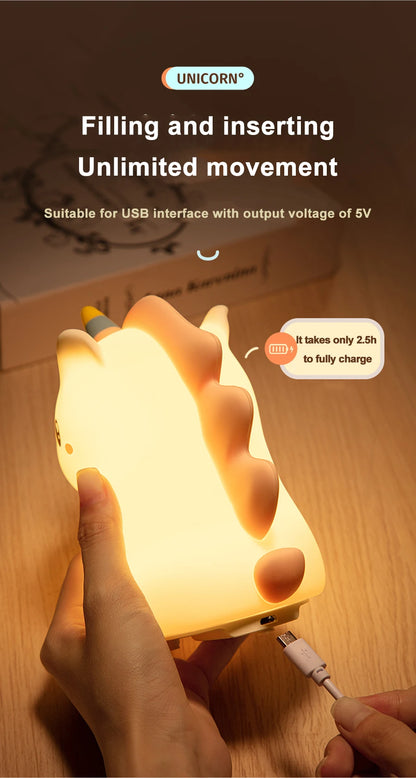 🦄 Veilleuse LED en silicone Licorne