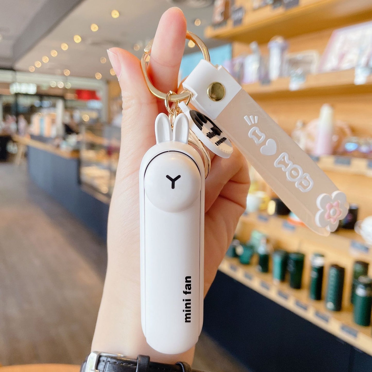 lunvail™かわいいミニポータブルファン - 折りたたみ可能、USBリカルゲイ可能、3速
