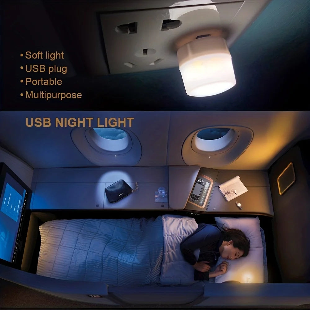 ミニUSB LED LED LEAD LIGHT  -  5V 1W Laptop、Power Bank、Bedsideの使用（暖かい＆白色）用の本ランプ