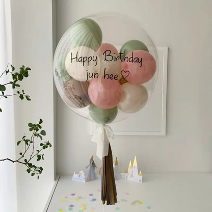 🎈 <tc>Lunvail</tc>™ Balúin BOBO Trédhearcacha – 10 bpíosa Balúin Mboilgeog Glan (8–24 Orlach)