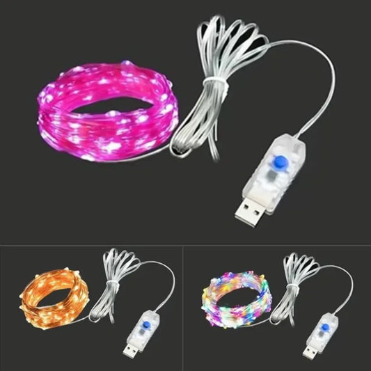 LUNVAIL ™ USB LED Fairy String Lights - 8 Modes | Inomhus- och utomhusdekor | Flera färger och längder