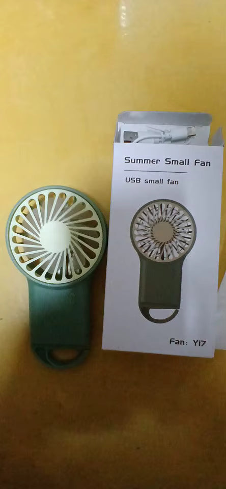 🌬️ Mini Portable USB Cooling Fan with Hook – Rechargeable & Powerful