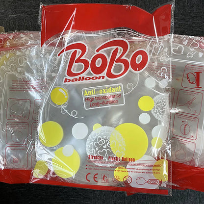 🎈 <tc>Lunvail</tc>™ Balúin BOBO Trédhearcacha – 10 bpíosa Balúin Mboilgeog Glan (8–24 Orlach)