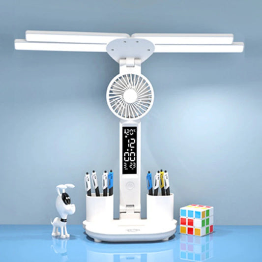 Lampa tábla in -athluchtaithe le haghaidh staidéir, solas léitheoireachta lampa deisce solas tábla faoi stiúir le lucht leanúna, clog faoi stiúir lampa léitheoireachta