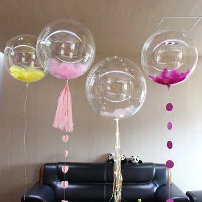 🎈 <tc>Lunvail</tc>™ Balúin BOBO Trédhearcacha – 10 bpíosa Balúin Mboilgeog Glan (8–24 Orlach)