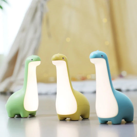 Dinoglow ™ Solas Oíche-Lampa Dineasár Súl-Safe Gleoite do Sheomraí na bPáistí & Taobh Leaba