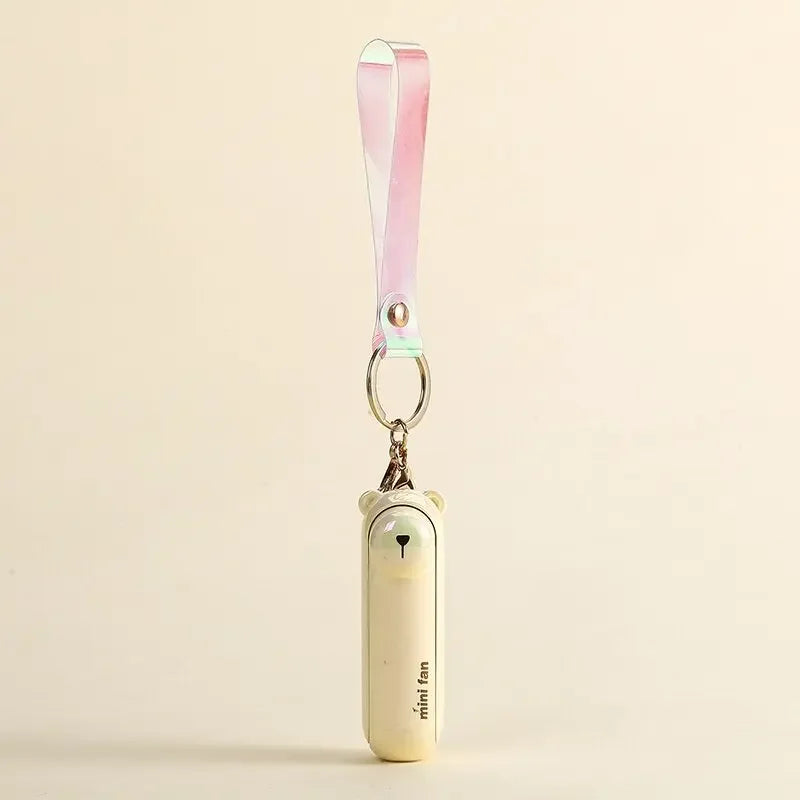 lunvail™かわいいミニポータブルファン - 折りたたみ可能、USBリカルゲイ可能、3速