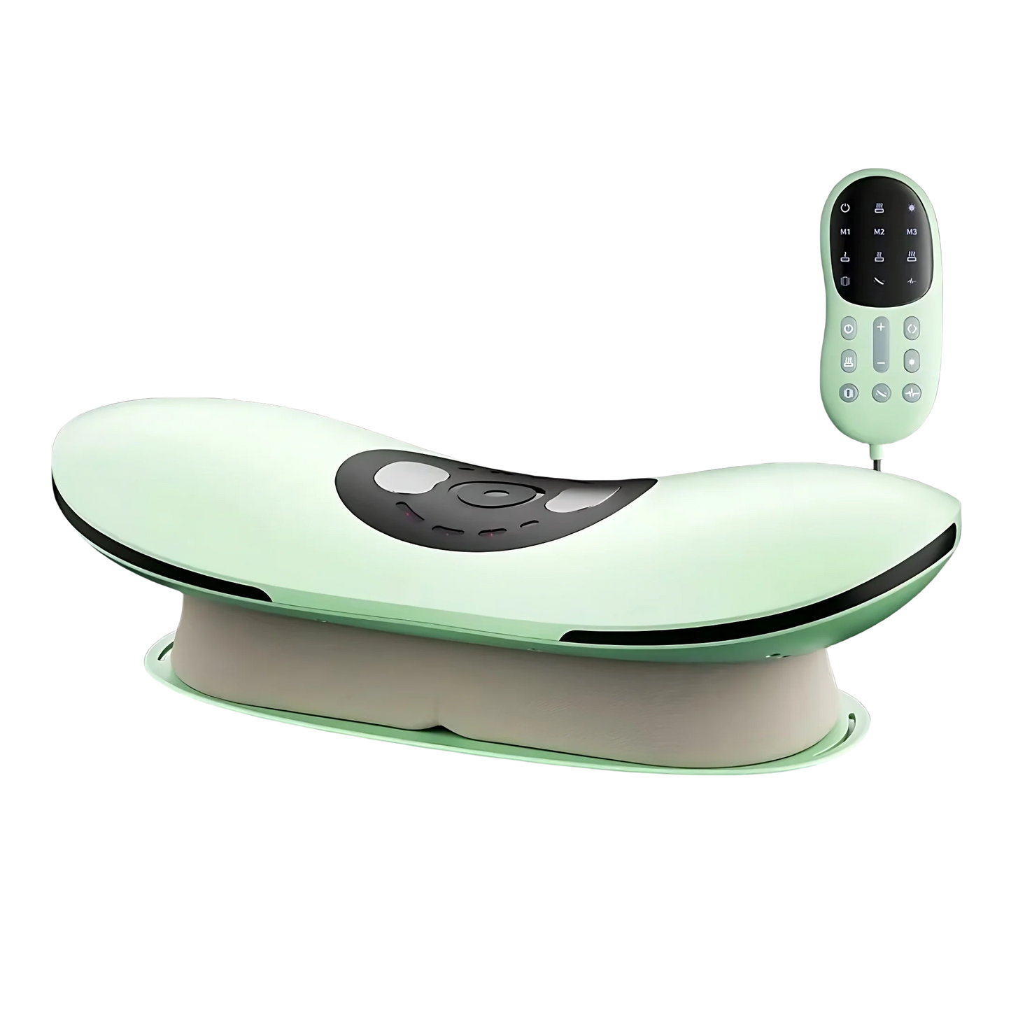 <tc>Lunvail</tc>™ FlexiBack 3-in-1 腰部マッサージャー – 温感、エアサポート、優しい振動機能を備えたスマートな背中枕