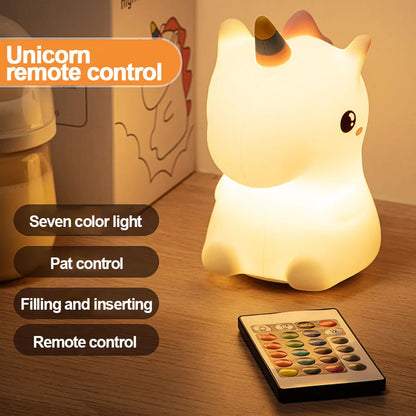 🦄 Veilleuse LED en silicone Licorne