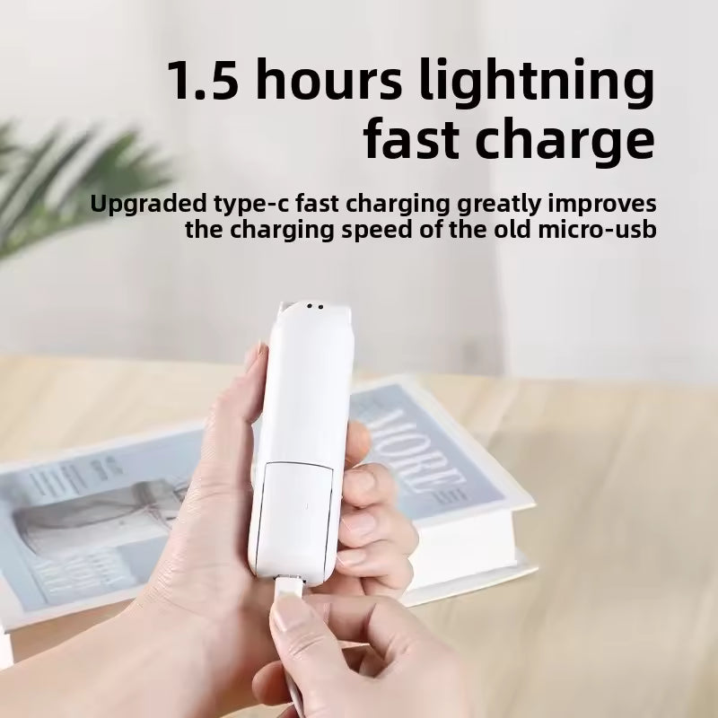 lunvail™ポータブルミニUSB充電式ハンドヘルドファン -  3速、折りたたみ式、旅行準備