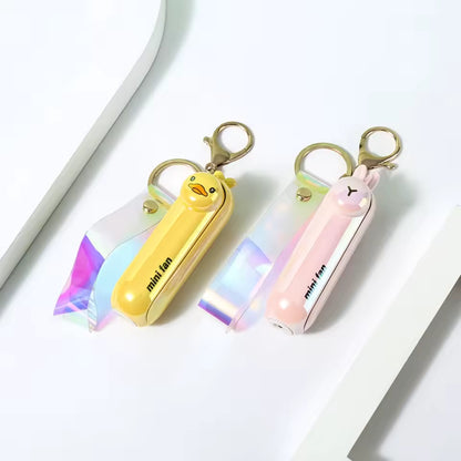 lunvail™かわいいミニポータブルファン - 折りたたみ可能、USBリカルゲイ可能、3速