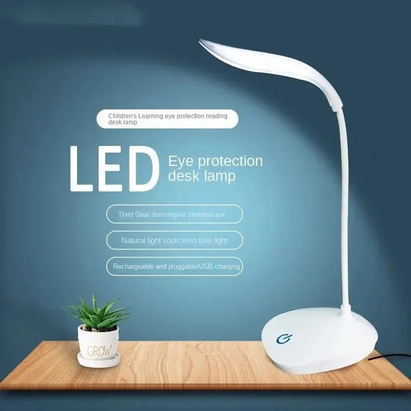 Lampa Léitheoireachta faoi stiúir USB Muirearú - Deasc Dimmer Deasc le cosaint súl & 3 Leibhéil Ghile do Dorms, Seomraí Leapa & Limistéir Staidéir