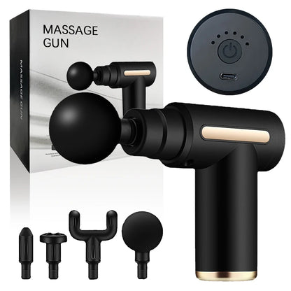 Propulse ™ Mini 4-Kopf-Massagewaffe-Leichte Tiefgewebe-Faszienpistole für Muskelwiederherstellung und Schmerzlinderung (3200 U / min, Ultra-Anstand)