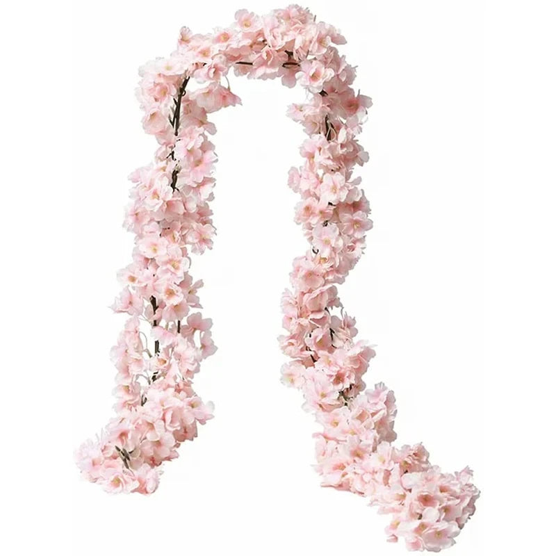 <tc>Lunvail</tc>™ 180cm 人工桜つる - シルク製桜ガーランド ご自宅、結婚式、パーティーの装飾に
