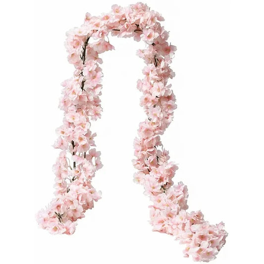 <tc>Lunvail</tc> ™ 180 cm Umělená sakura květinová réva - hedvábný cherry květy věnec pro domov, svatební a párty dekor