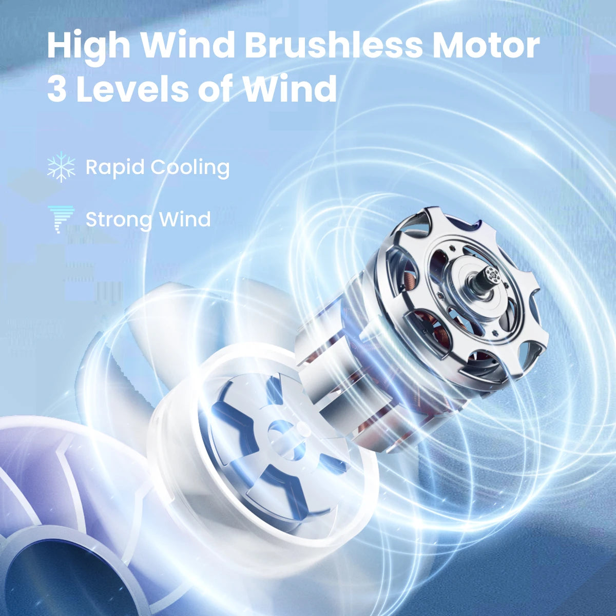 GAIATOP Portable Mini Fan with LED Display & Flashlight – 3 Speeds, USB Rechargeable, Handheld & Desktop Cooling