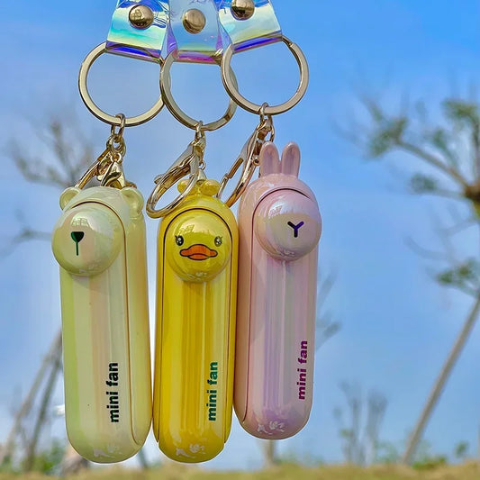 lunvail™かわいいミニポータブルファン - 折りたたみ可能、USBリカルゲイ可能、3速