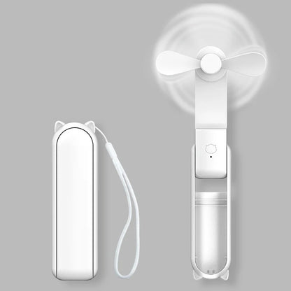 lunvail™ポータブルミニUSB充電式ハンドヘルドファン -  3速、折りたたみ式、旅行準備