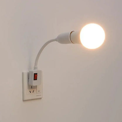 E27 Plug-in LED Light Socket s přepínačem-360 ° rotující držák lampy pro použití a výstupní použití | EU/US Plug