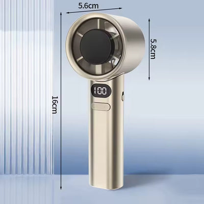 🚀 Fan Mini Bladeless Mini Luas-USB Rechargeable, Ultra-Quiet, Dlúth