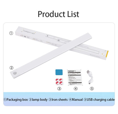 <tc>Lunvail</tc>™ 3-in-1 bewegingssensor LED-lamp – USB oplaadbare kast-, wand- en wandlamp (10–50 cm)