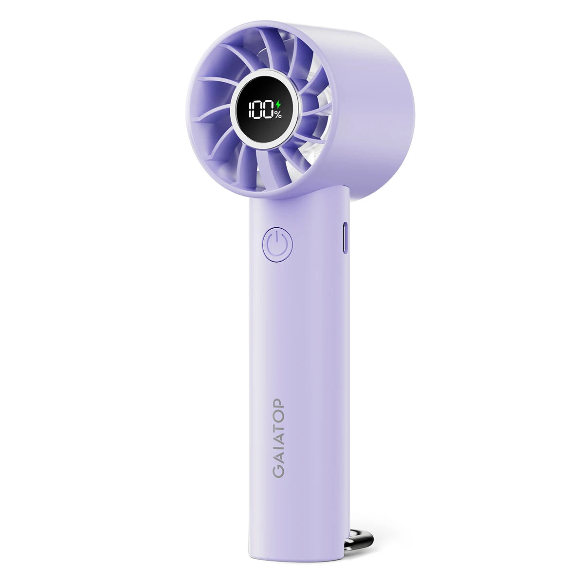 GAIATOP Portable Mini Fan with LED Display & Flashlight – 3 Speeds, USB Rechargeable, Handheld & Desktop Cooling