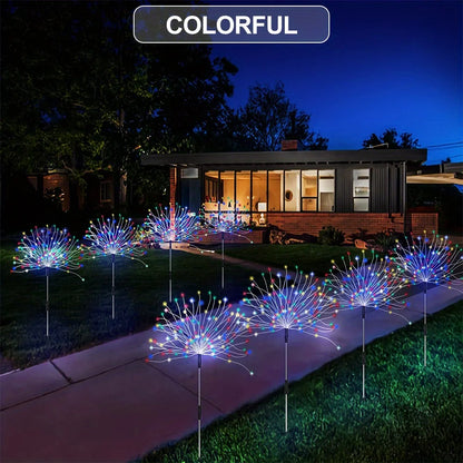 <tc>Lunvail</tc>™ Solárne ohňostroje – Vonkajšie vodeodolné záhradné kvetinové lampy s krytím IP65 (8 režimov svietenia, 90 – 200 LED diód)