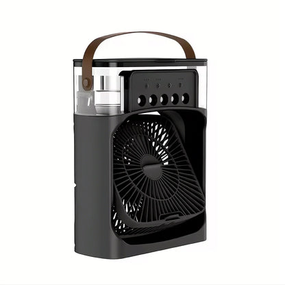3-in-1 přenosný vzduchový chladič ventilátoru-LED noční světlo, zvlhčovač a USB poháněný mini AC