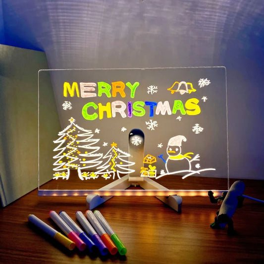 🖍️ DIY LED Acrylic Message Board Night Light - Fun, Creative & Customizable!