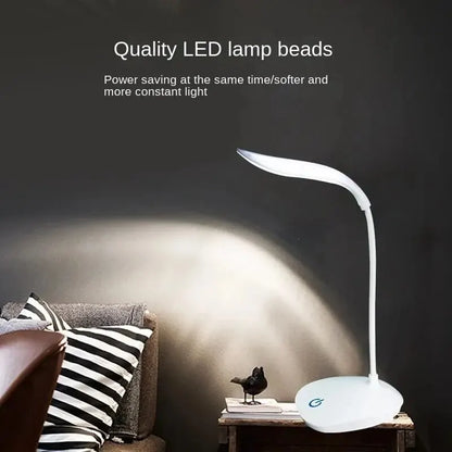 Lampa Léitheoireachta faoi stiúir USB Muirearú - Deasc Dimmer Deasc le cosaint súl & 3 Leibhéil Ghile do Dorms, Seomraí Leapa & Limistéir Staidéir