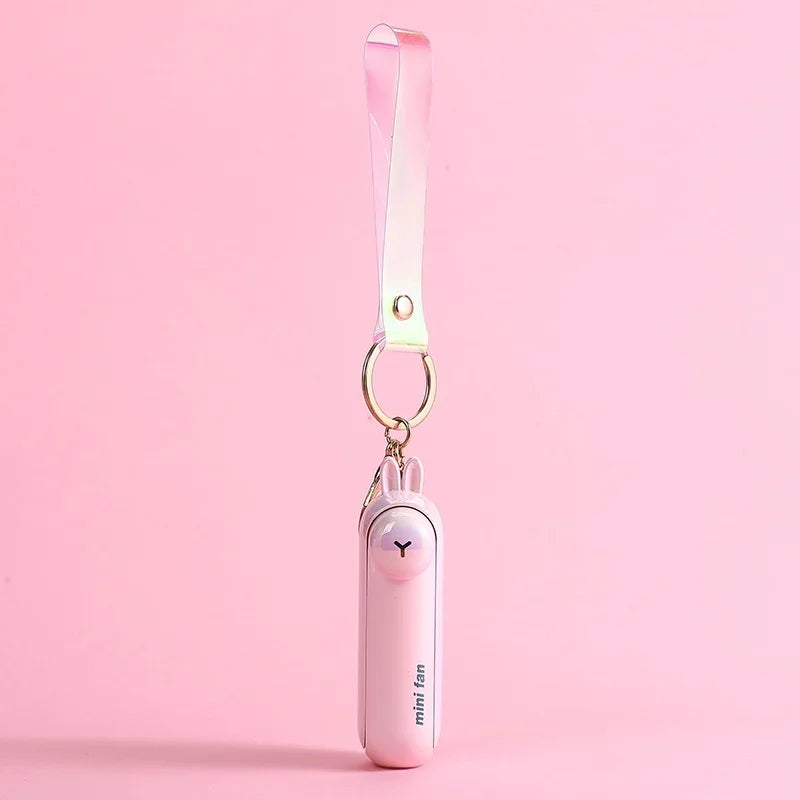 lunvail™かわいいミニポータブルファン - 折りたたみ可能、USBリカルゲイ可能、3速