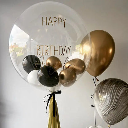 🎈 <tc>Lunvail</tc>™ Balúin BOBO Trédhearcacha – 10 bpíosa Balúin Mboilgeog Glan (8–24 Orlach)