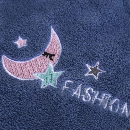 Lunvail™刺繍コーラルフリースヘアドライキャップ - 女性用の超吸収性クイックドライタオル
