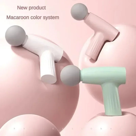 Minibliss™ピンクマッサージガン - 全身筋肉の救済と旅行用のコンパクトな深いティッシュマッサージャー（USB充電式）