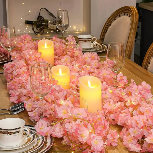 Blossomglow ™ Cherry Blossom LED Girland - 2M květinové víly Light Vine pro ložnici, svatební a párty dekor