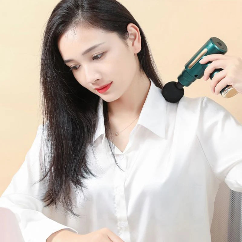 Propulse ™ Mini 4-Kopf-Massagewaffe-Leichte Tiefgewebe-Faszienpistole für Muskelwiederherstellung und Schmerzlinderung (3200 U / min, Ultra-Anstand)