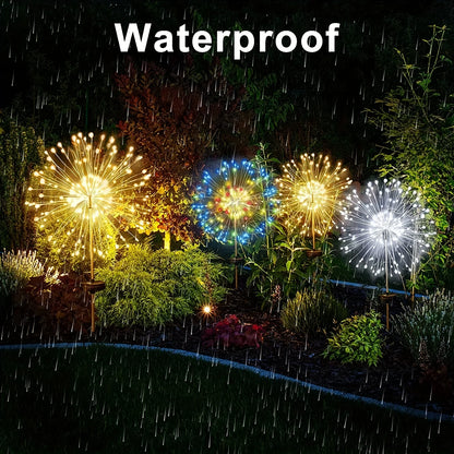 <tc>Lunvail</tc>™ Solárne ohňostroje – Vonkajšie vodeodolné záhradné kvetinové lampy s krytím IP65 (8 režimov svietenia, 90 – 200 LED diód)