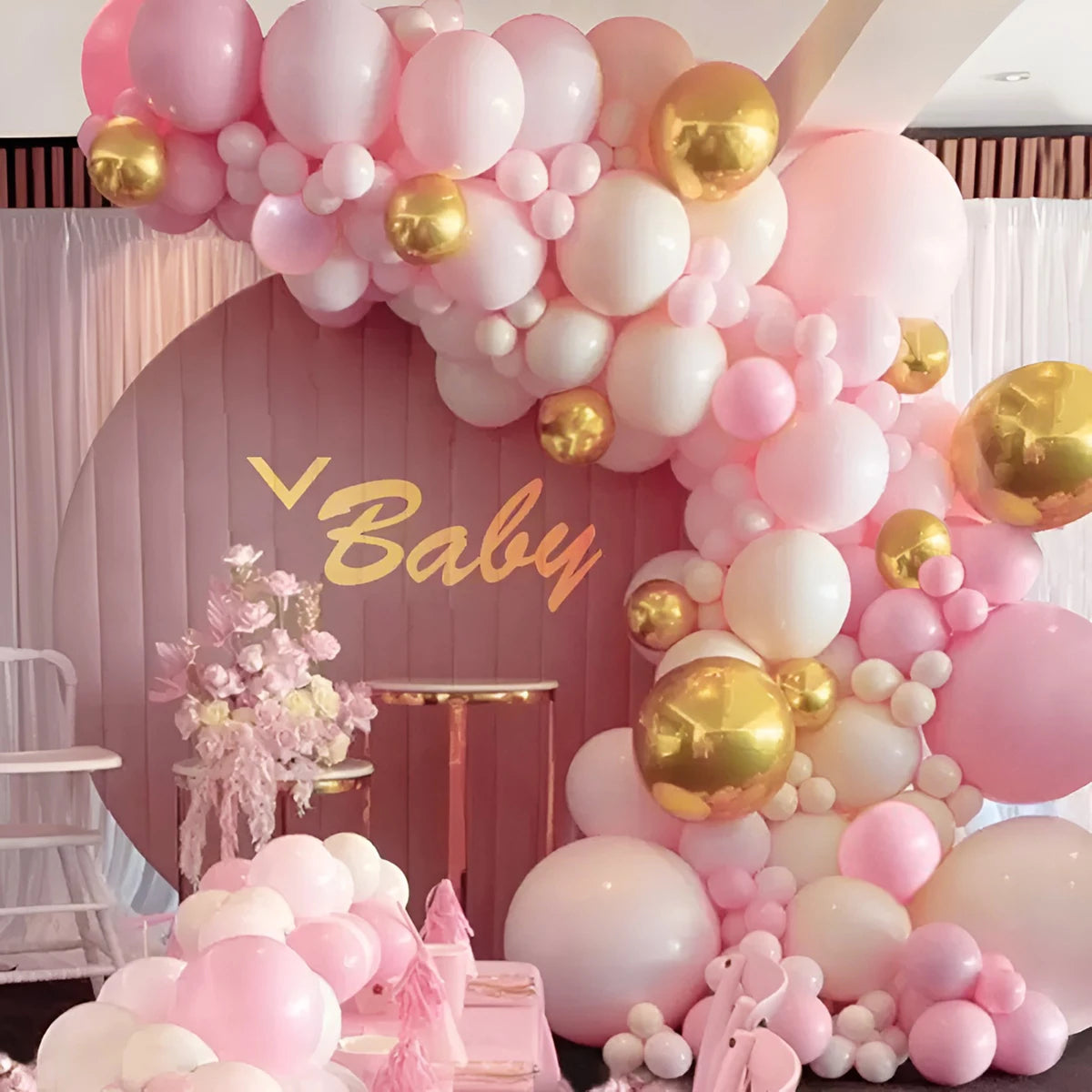 バルーンガーランドアーチキット - 女の子のための誕生日パーティーの装飾、ベビーシャワー、結婚式、イベントの背景の装飾